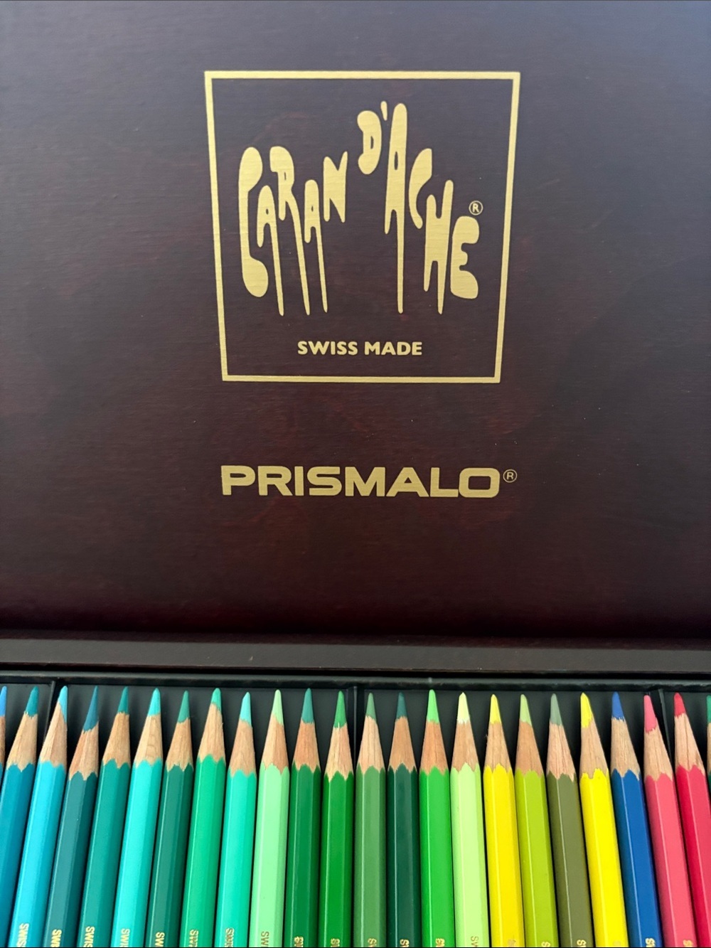 Caran d’Ache Prismalo Aquarelle 80 Colored Pencils Luxury Wooden Box Set - Picture 4 of 16